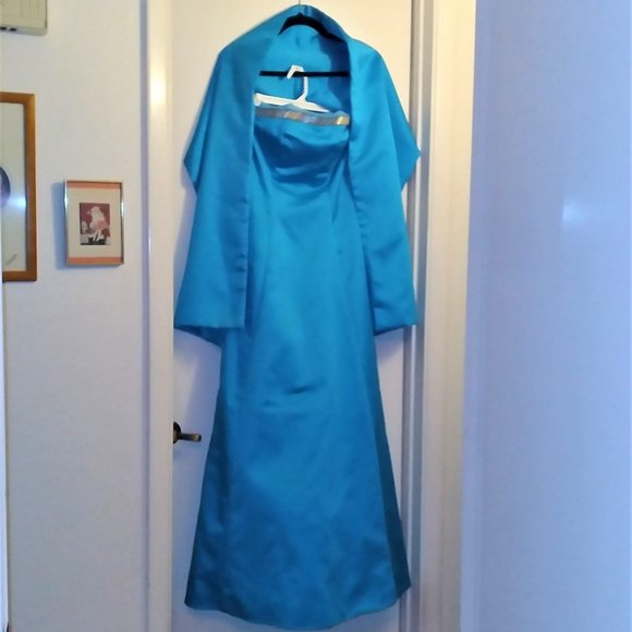 Vintage Beautiful De-Laru Bright Blue Prom/Formal Dress from 2000 - Size 3/4 - Picture 2 of 12